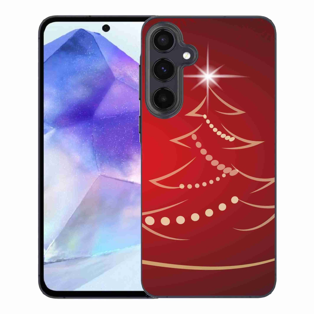 Gél borító mmCase Samsung Galaxy A55 5G - karácsonyfa karikatúra