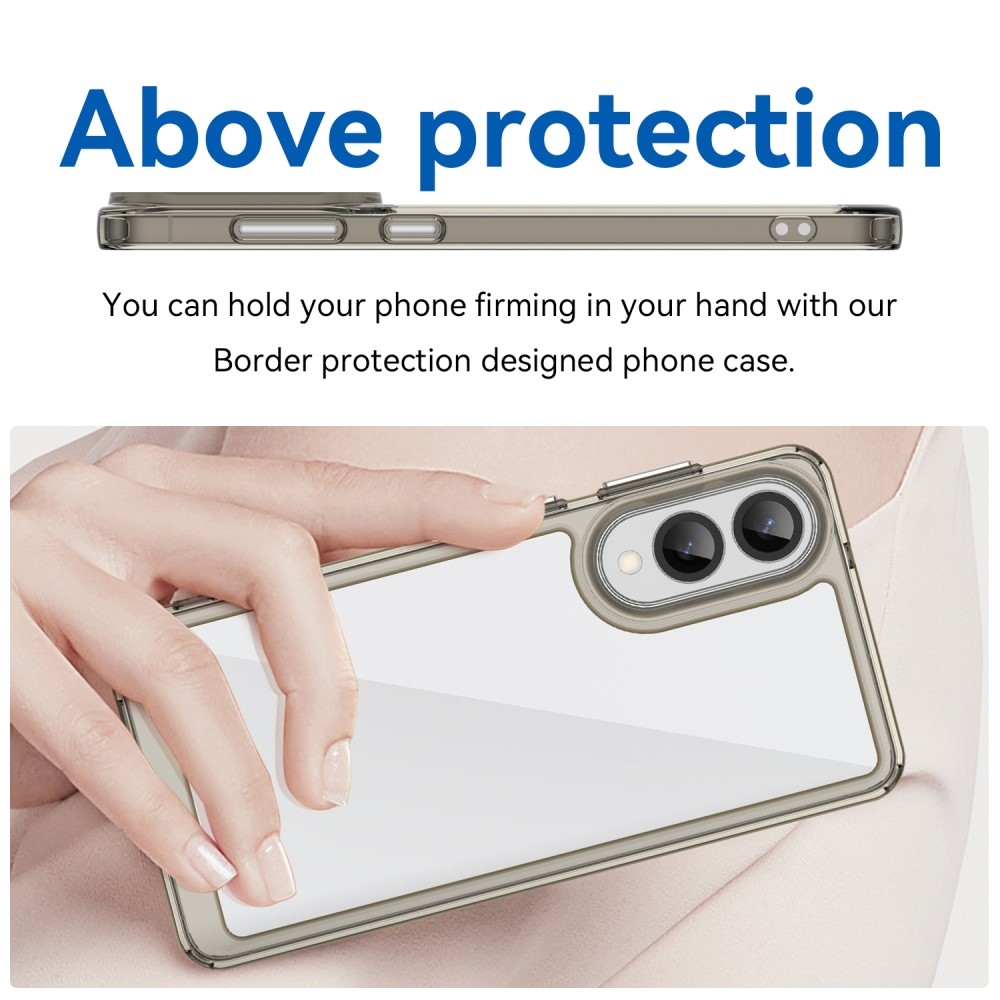 Gél tok kemény hátlappal Samsung Galaxy S25 Edge készülékhez - szürke