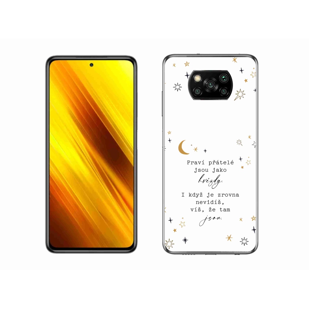 Gél borítás mmCase a Xiaomi Poco X3 Pro számára - idézem 6 fehér háttér