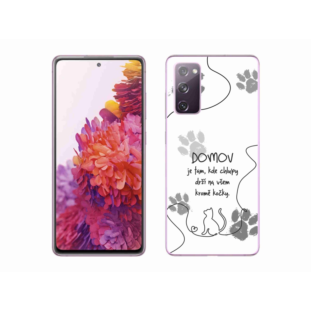 Gél borítás mmCase Samsung Galaxy S20 FE készülékhez - macska motívum fehér háttér