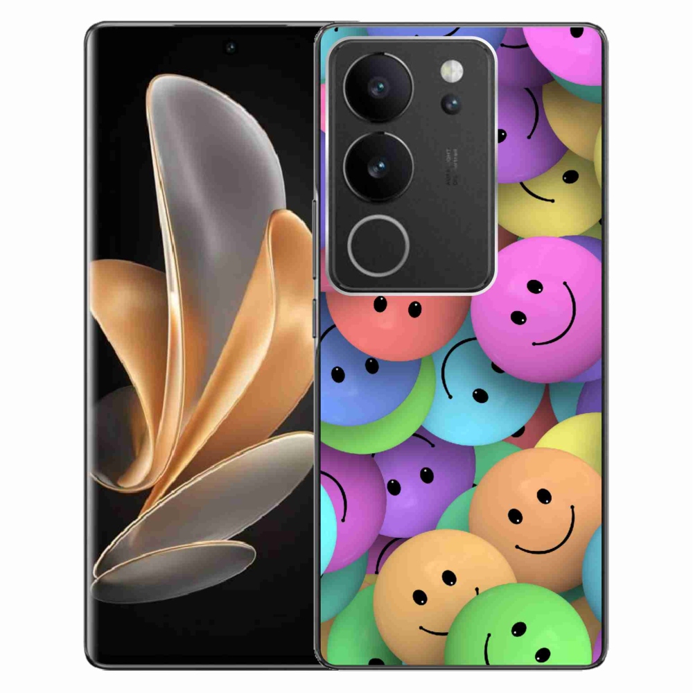 Gél borító mmCase a Vivo V29 5G készülékhez - színes smiley-k