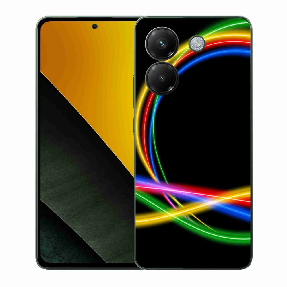 Gél borítás mmCase a Xiaomi Poco M7 Pro 5G számára - neon körök