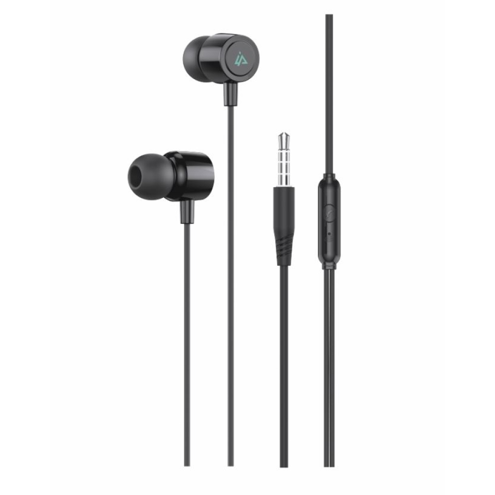 iPEAX vezetékes fejhallgató 3,5 mm-es csatlakozóval - Fekete