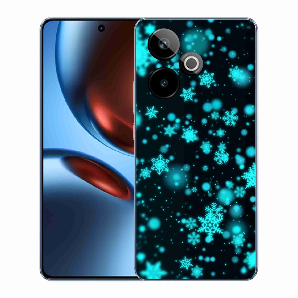 Rugalmas zselés tok mmCase képpel Realme GT 7 5G/GT 7T 5G - hópelyhek 1