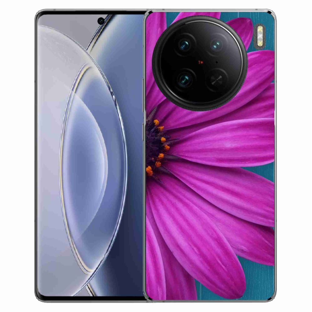 Gél tok mmCase a Vivo X90 Pro készülékhez - lila margaréta