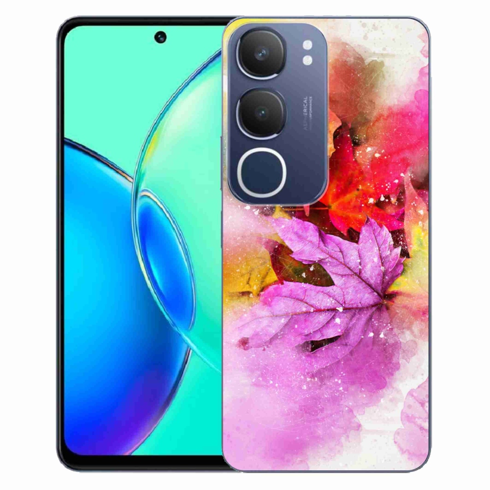 Zselés borító mmCase a Vivo Y19s készülékhez - színes levelek