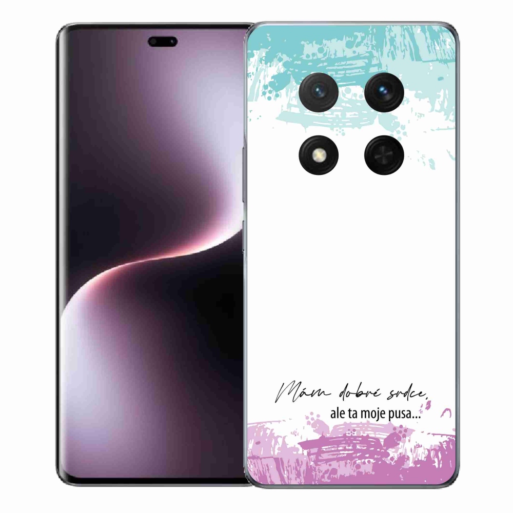 Gél borító mmCase a Honor Magic 7 Lite 5G számára - vicces szöveg 3 fehér háttérrel