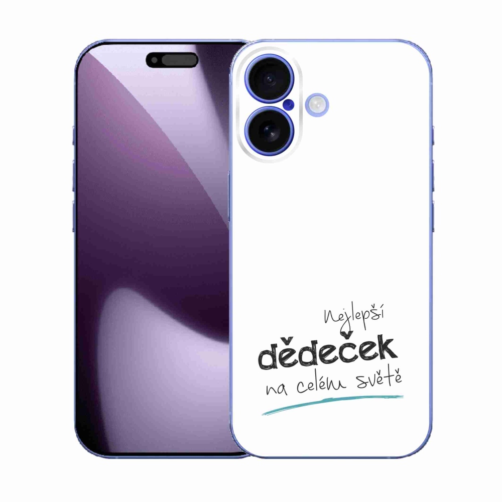 Gél borító mmCase iPhone 17 - a legjobb nagypapa 3 fehér háttérrel