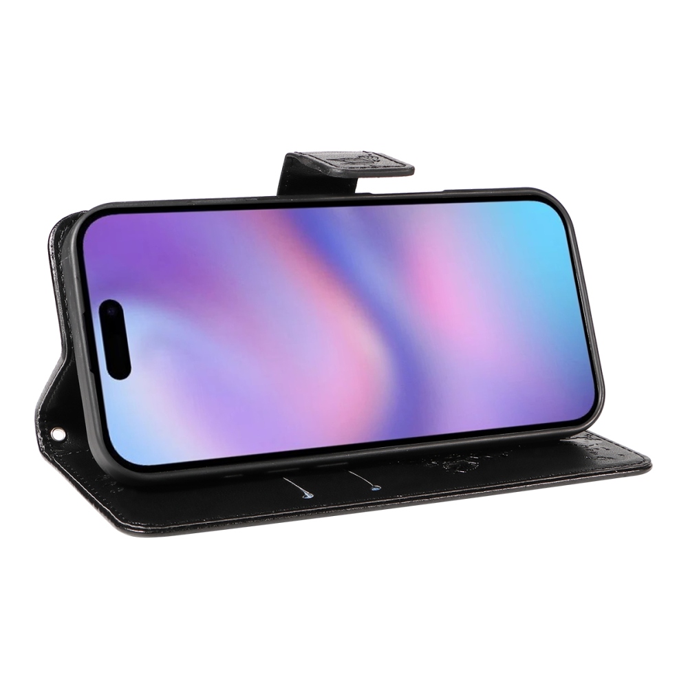 Fák könyvtáska iPhone 17-hez - fekete