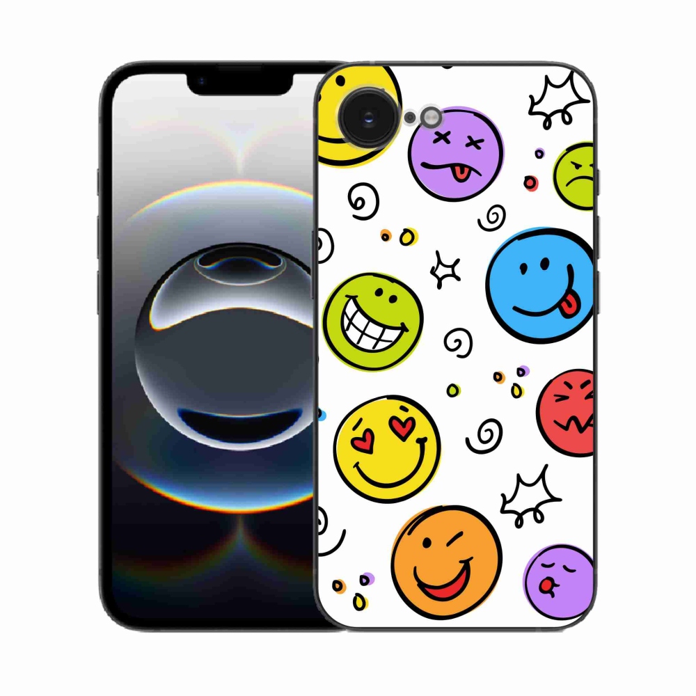 Zselés borítás mmCase iPhone 16e készülékhez - smiley-k