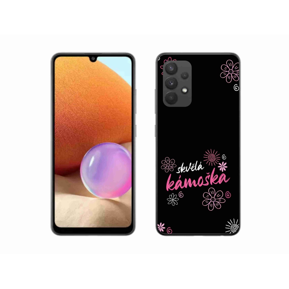 Gél borító mmCase Samsung Galaxy A32 4G - nagyszerű haver fekete háttérrel