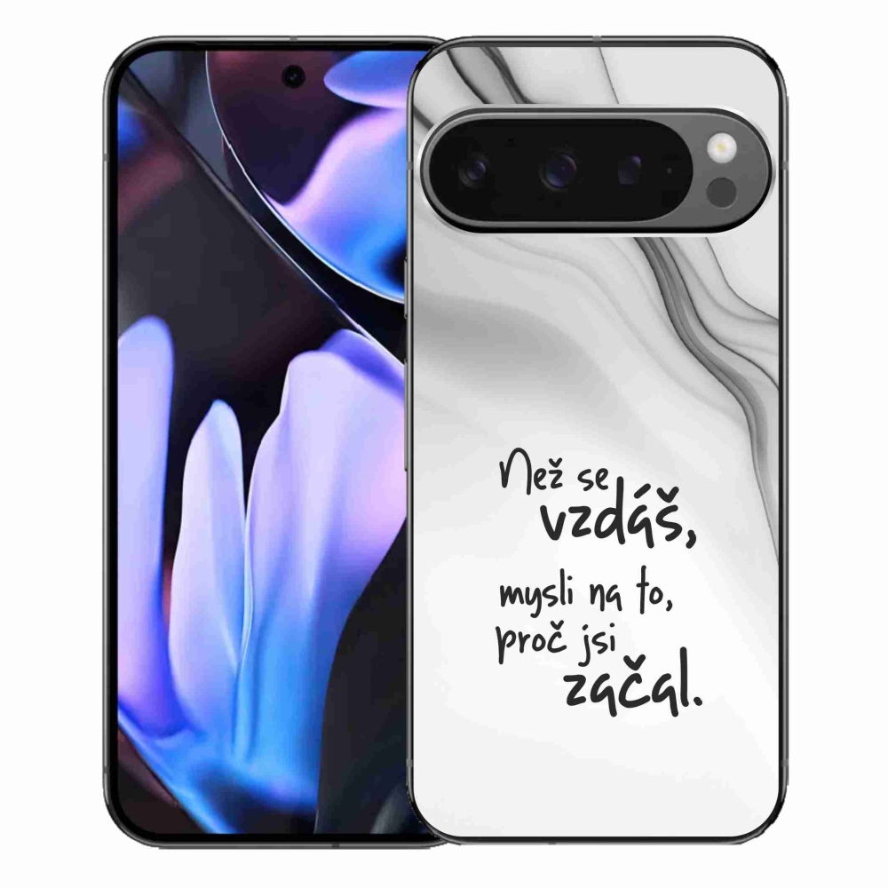 Gél borítás mmCase a Google Pixel 9 Pro XL számára - Idézet 2 fehér háttér