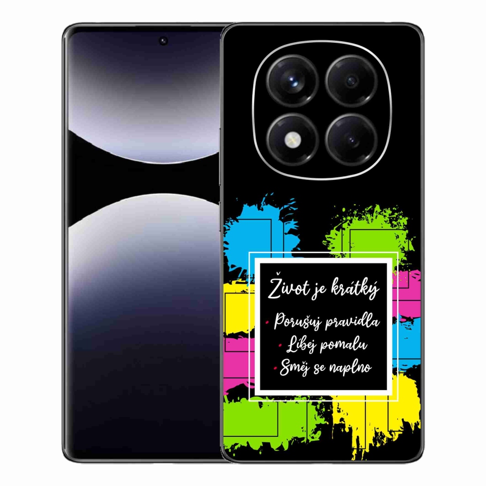 Gél borítás mmCase a Xiaomi Redmi Note 14 Pro készülékhez - Idézet 5 fekete háttér