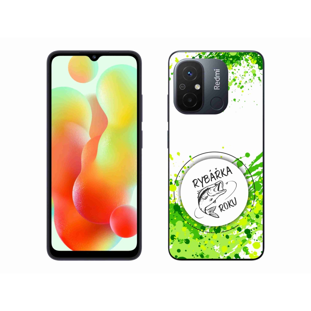 Gél borító mmCase a Xiaomi Redmi 12C-hez - az év halászának fehér háttere