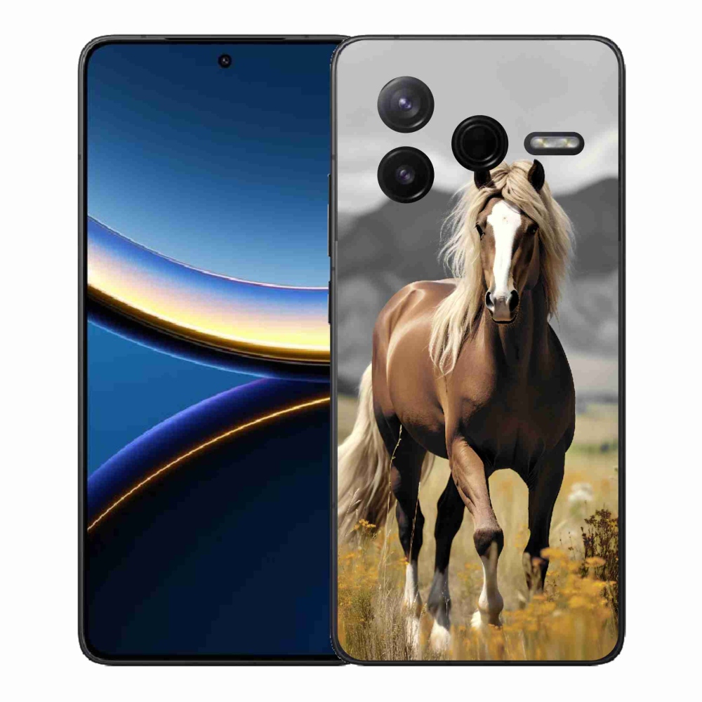 Zselés borítás mmCase a Xiaomi Poco F7 Pro-hoz - barna ló 1