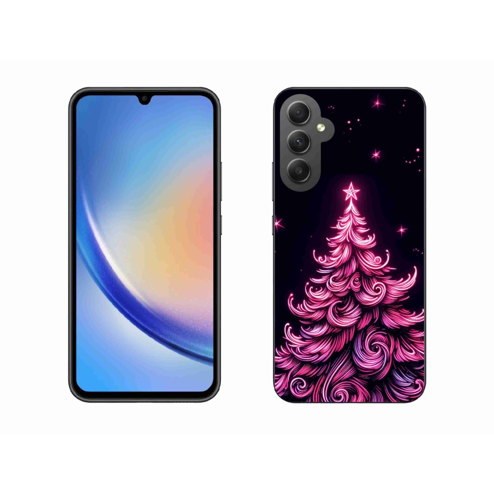 Gél borítás mmCase Samsung Galaxy A34 5G - neon karácsonyfa 2