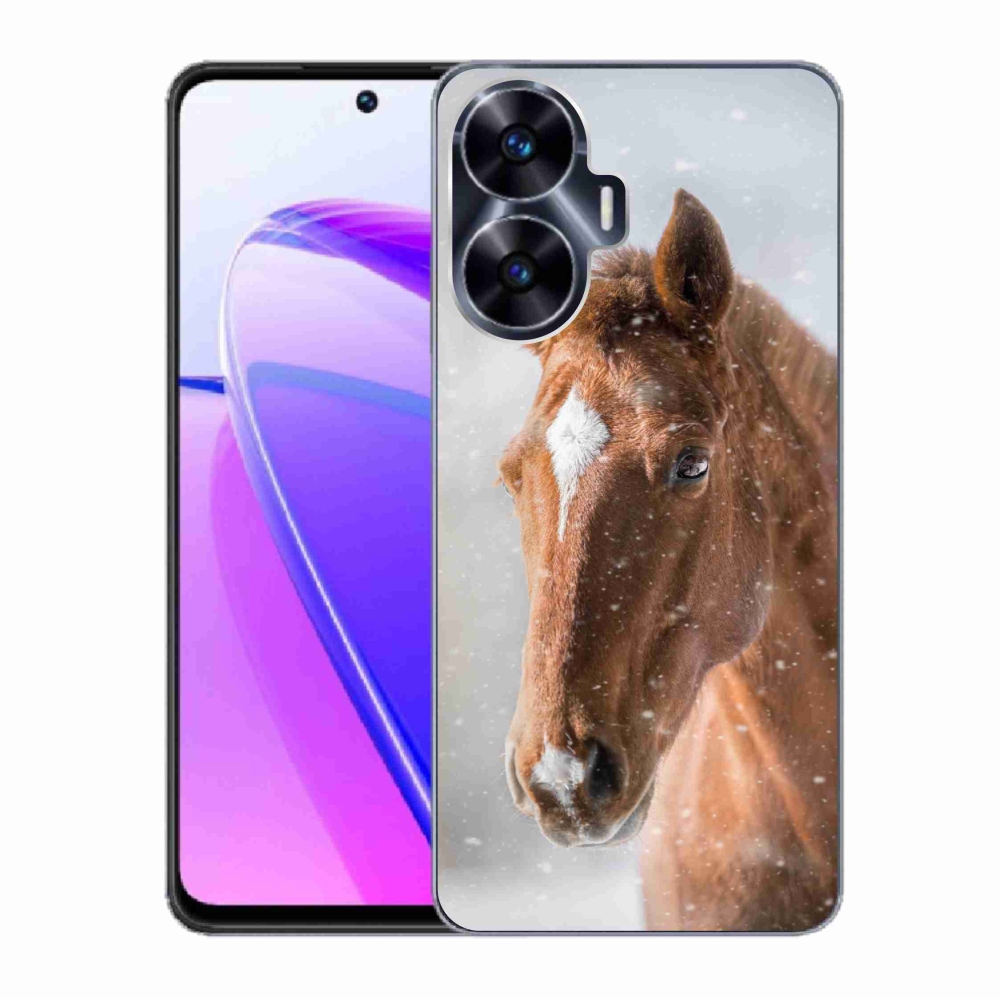 Zselés tok mmCase a Realme C55 készülékhez - barna ló 2