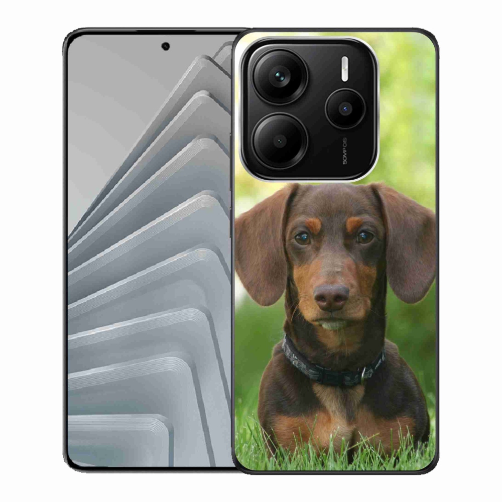 Gél borító mmCase a Xiaomi Redmi Note 14 5G-hez - barna tacskó