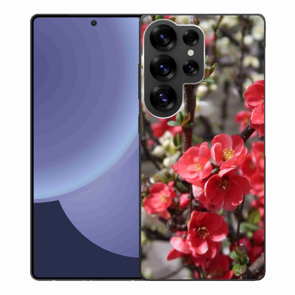 Gél védőhuzat mmCase Samsung Galaxy S25 Ultra - piros virágok