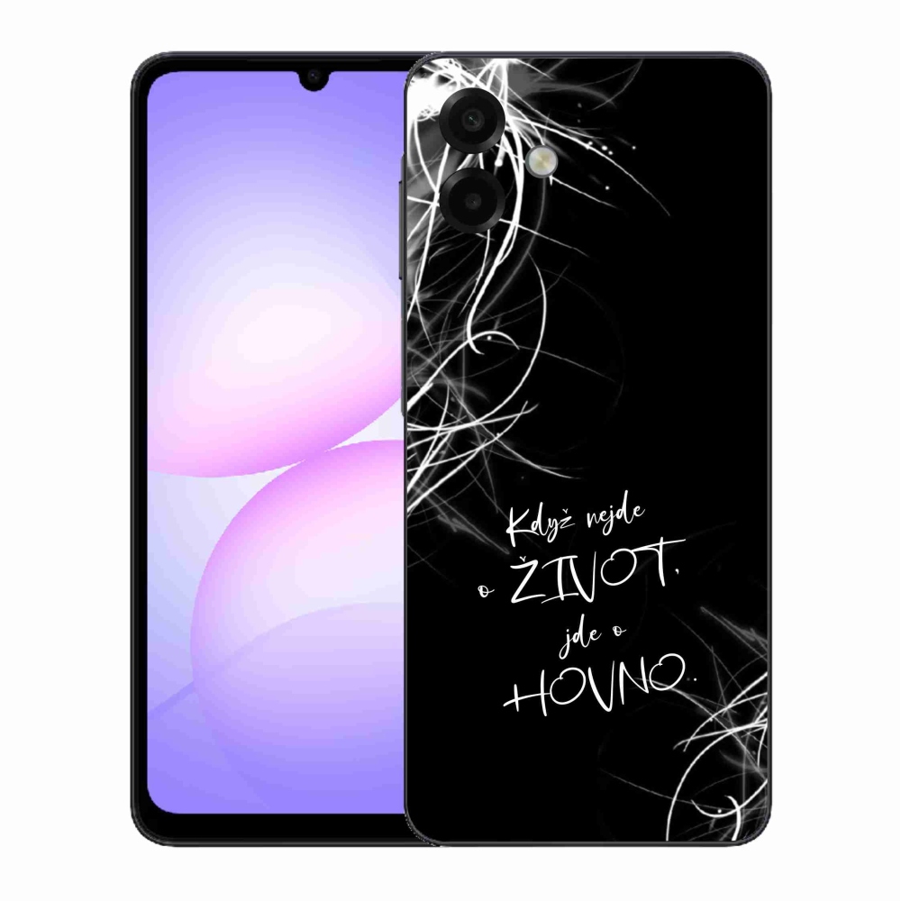 Gél borító mmCase Samsung Galaxy A07 4G - vicces szöveg 16 fekete háttér