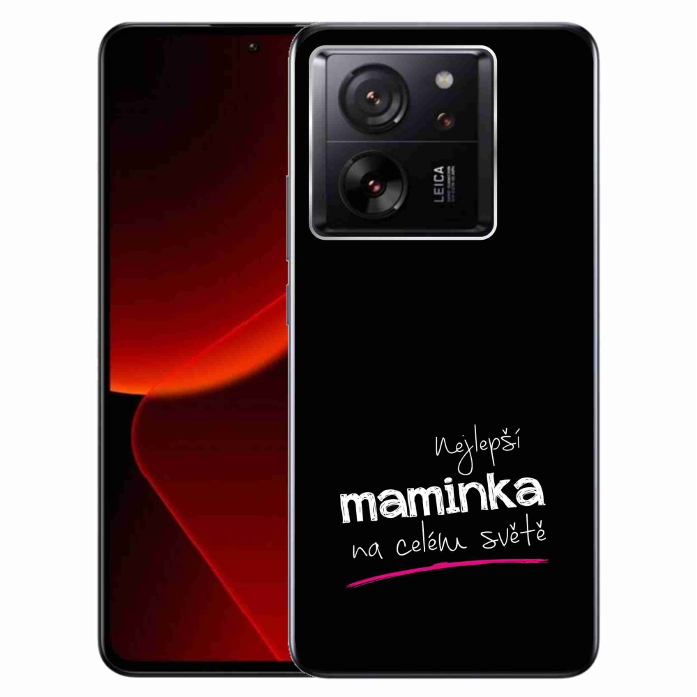 Gél borító mmCase a Xiaomi 13T/13T Pro - legjobb anya 4 fekete háttérrel