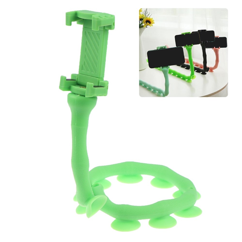 Univerzális forgatható tartó tapadókorongokkal akár 6-os mobiltelefonokhoz - zöld színben