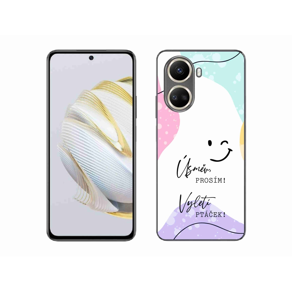 Gél borító mmCase a Huawei Nova 10 SE-hez - vicces szöveg 4 fehér háttérrel