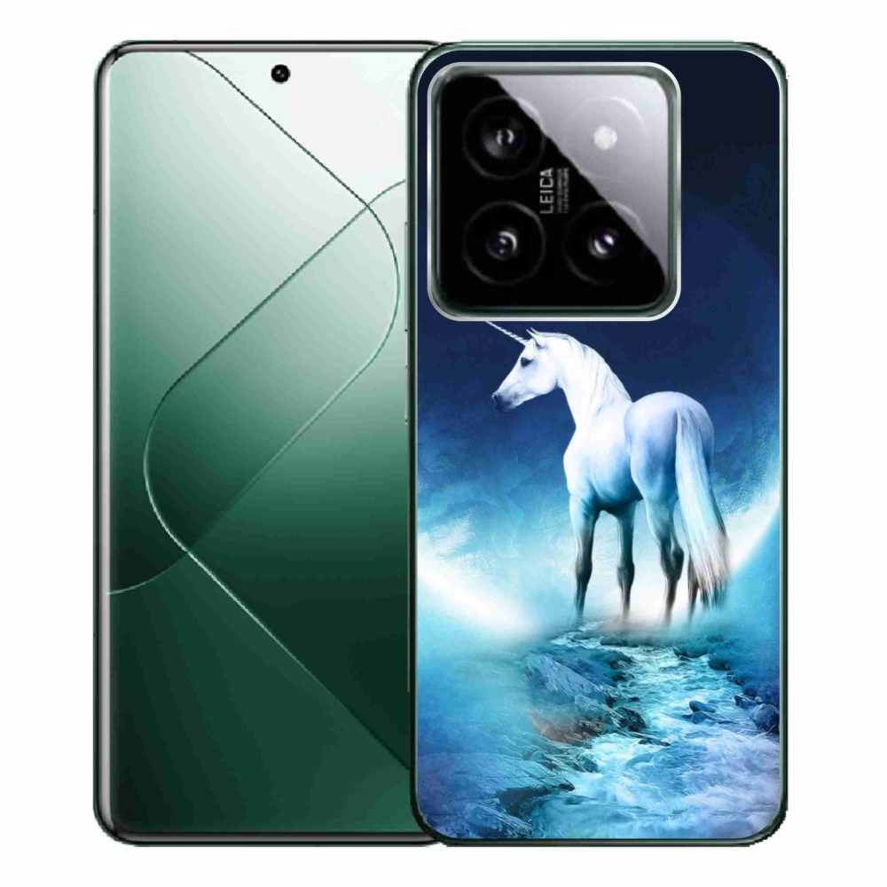 Gél borítás mmCase a Xiaomi 14 Pro-hoz - fehér egyszarvú