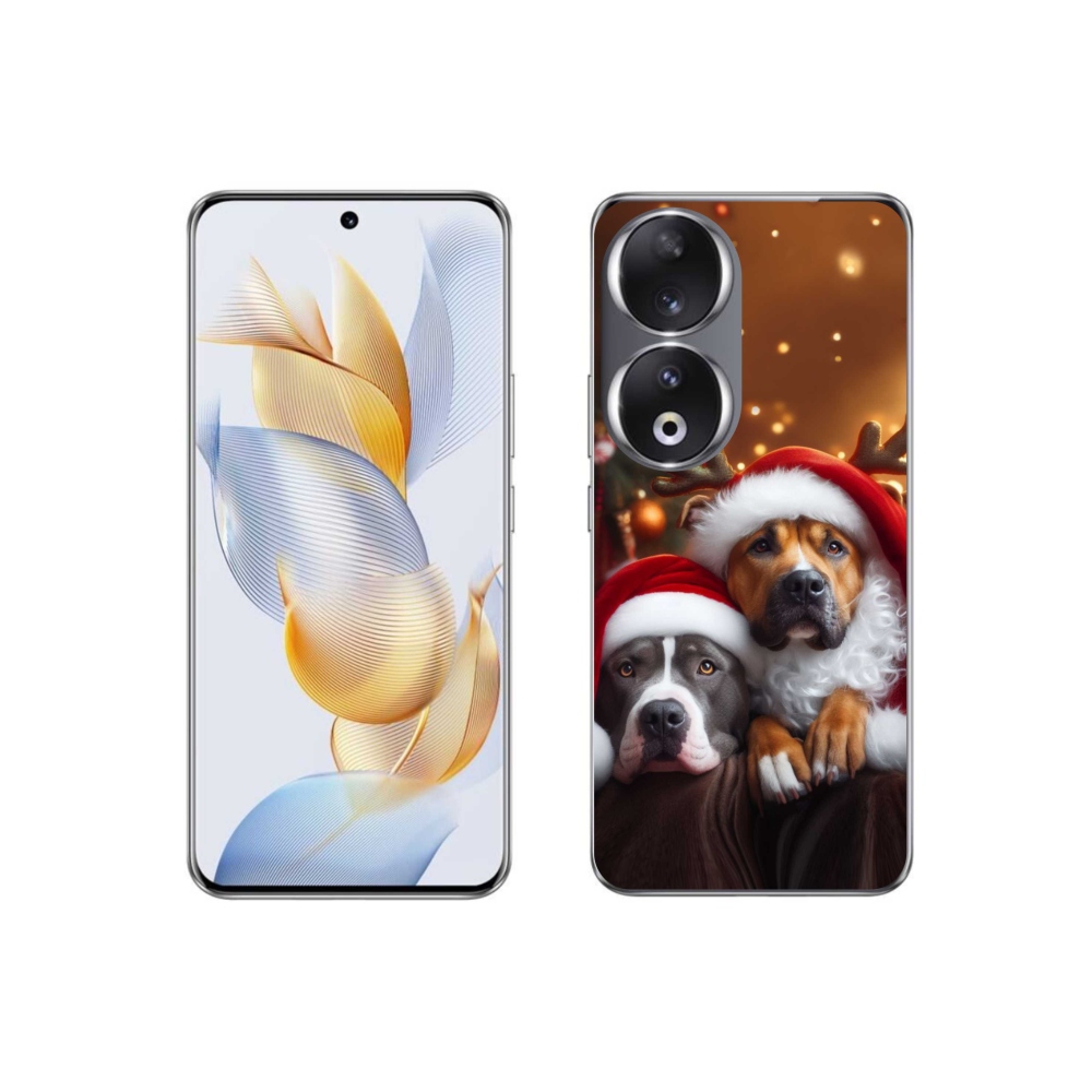 Gél borító mmCase a Honor 90-hez - Karácsonyi kutyák