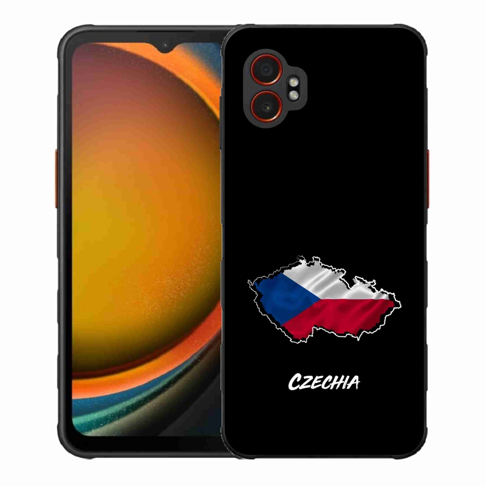Zselés borítás mmCase Samsung Galaxy Xcover 7 Pro - Csehország fekete háttérrel