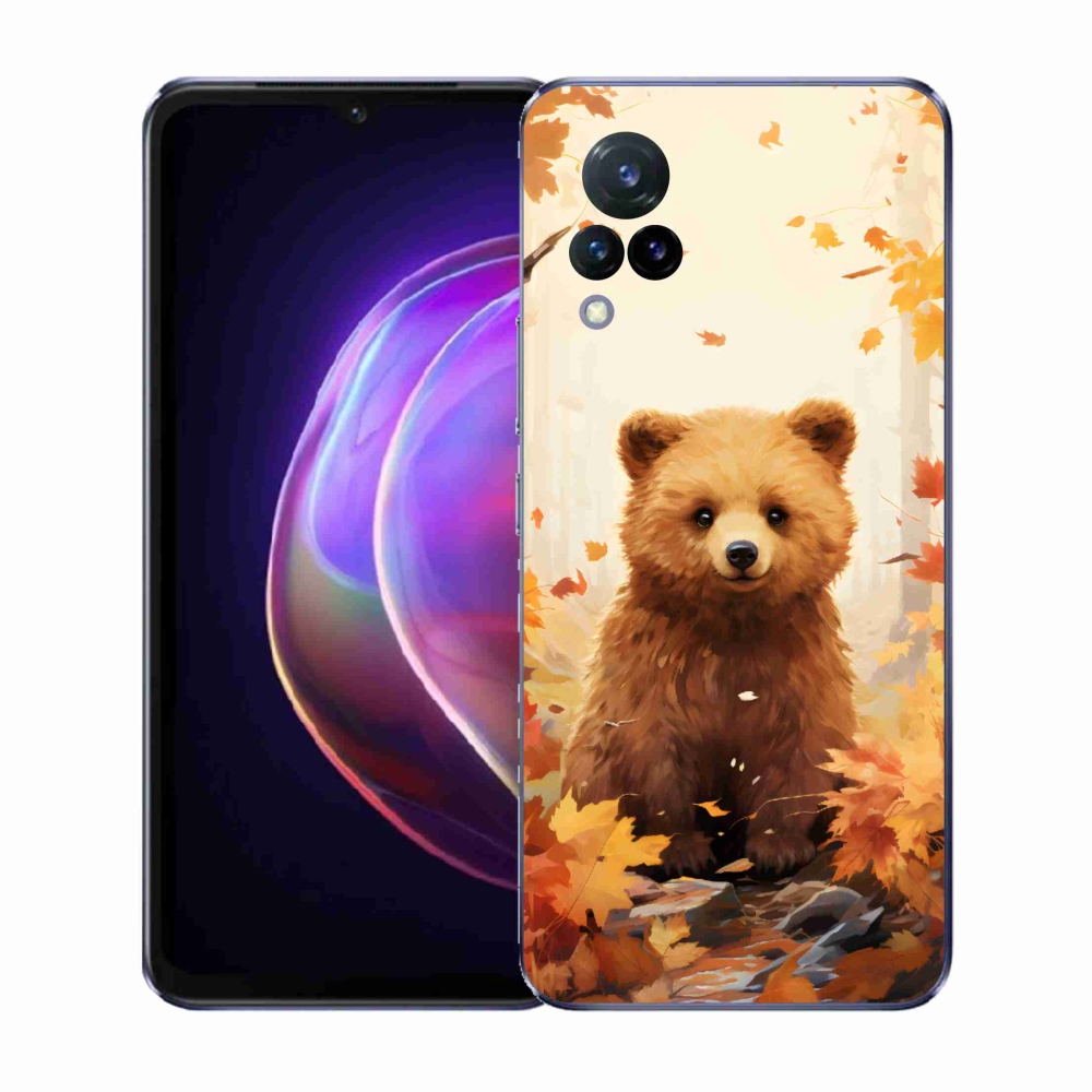 Gél borítás mmCase a Vivo V21 4G/5G készülékhez - medve az erdőben