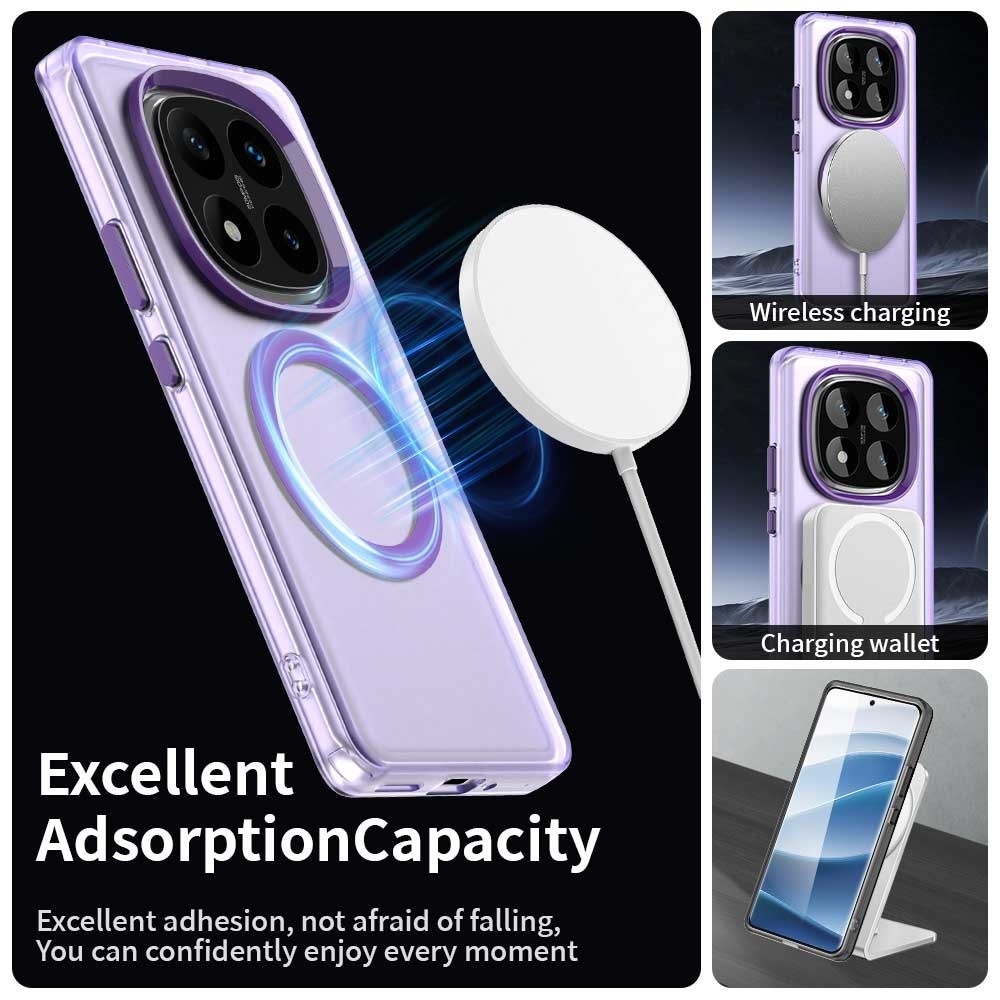 Candy zselés tok MagSafe-val Xiaomi Redmi Note 14 Pro 5G/Poco X7 5G - lila