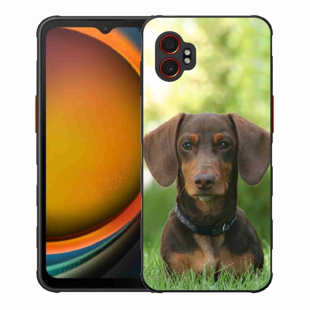 Zselés borítás mmCase Samsung Galaxy Xcover 7 Pro - barna tacskóhoz