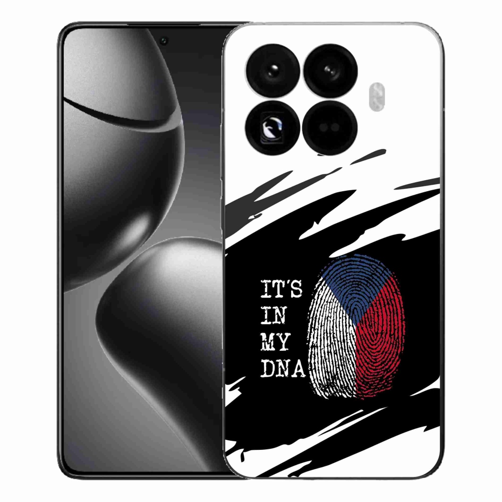 Gél borító mmCase a Xiaomi 15T Pro - zászló ujjlenyomat fekete és fehér háttérrel