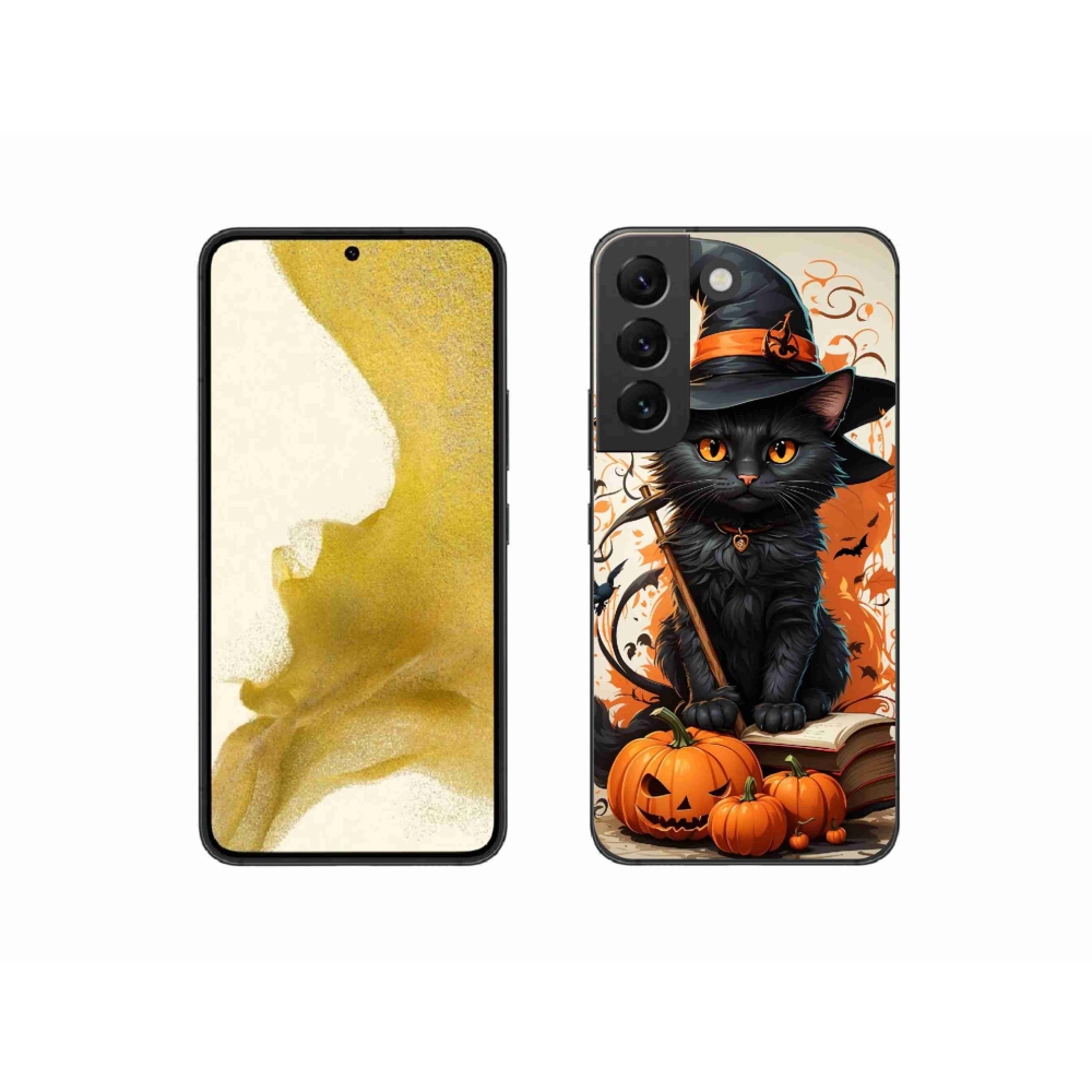 Zselés borítás mmCase Samsung Galaxy S22 5G - macska varázsló számára