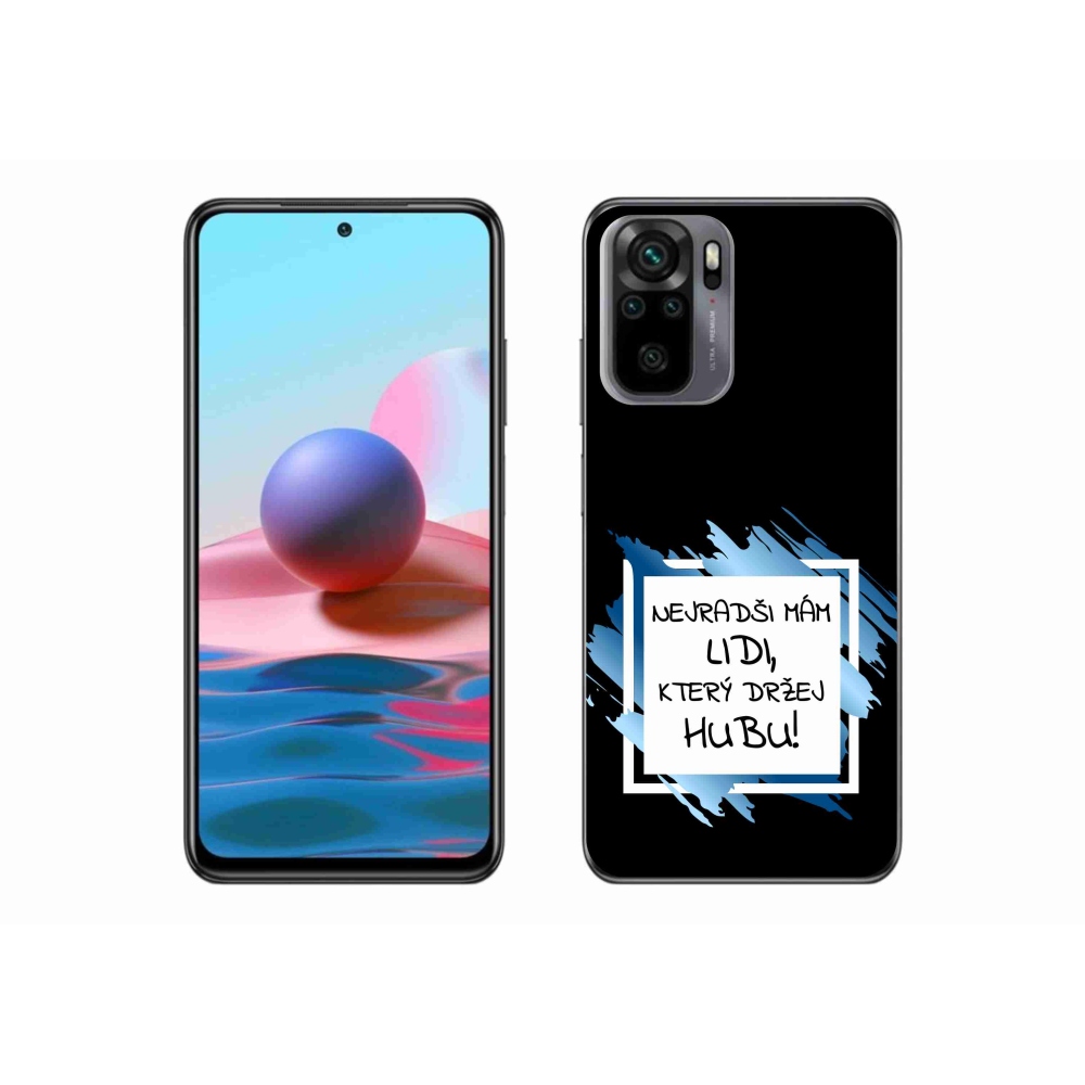 Gél borító mmCase a Xiaomi Redmi Note 10S-hez - vicces szöveg 7 fehér és fekete háttérrel