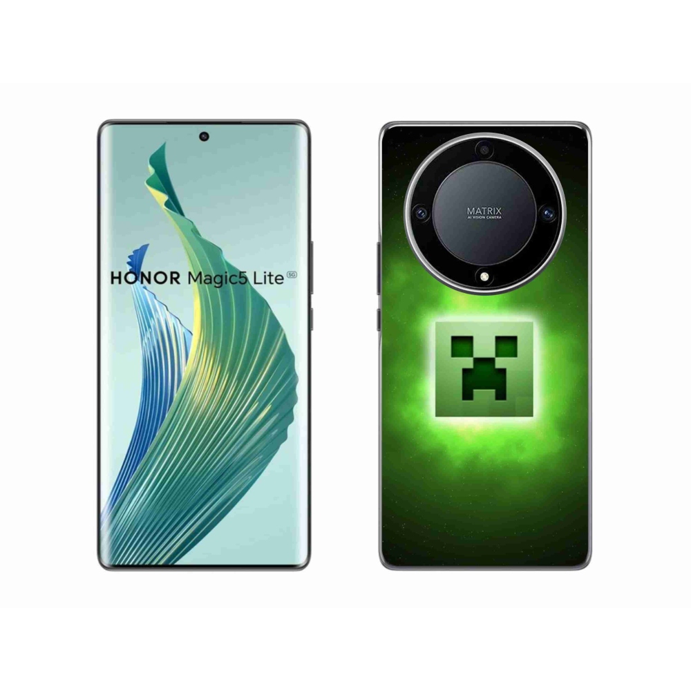 Gél borítás mmCase a Honor Magic 5 Lite 5G számára - minecraft