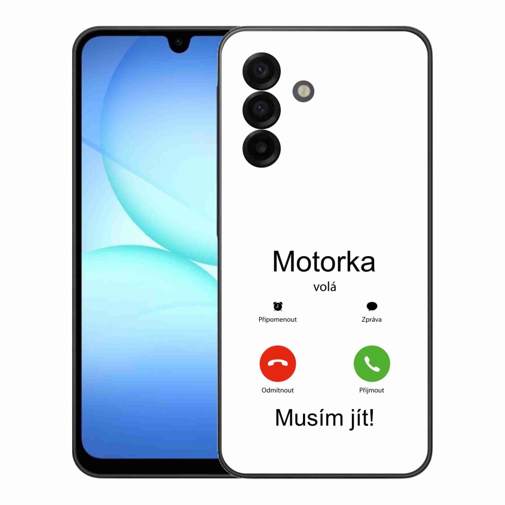 Gél borítás mmCase Samsung Galaxy A17 4G/5G - motoros hívások fehér háttérrel