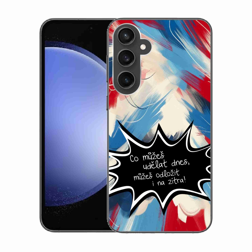 Gél borítás mmCase Samsung Galaxy S23 FE - vicces szöveg 9 fekete háttér