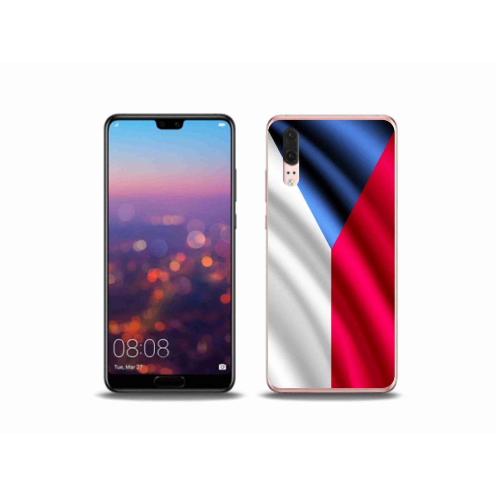 Gél borítás mmCase mobil Huawei P20 - cseh zászlóhoz
