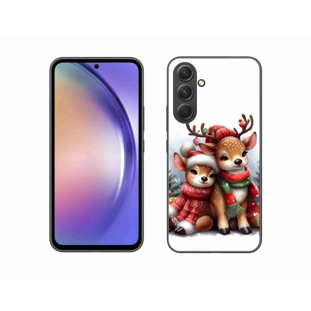 Zselés borítás mmCase Samsung Galaxy A54 5G - karácsonyi rénszarvashoz