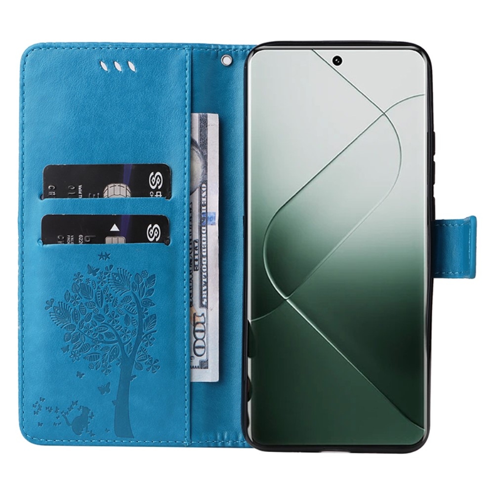 Fák könyve tok Xiaomi 14 Pro - kék