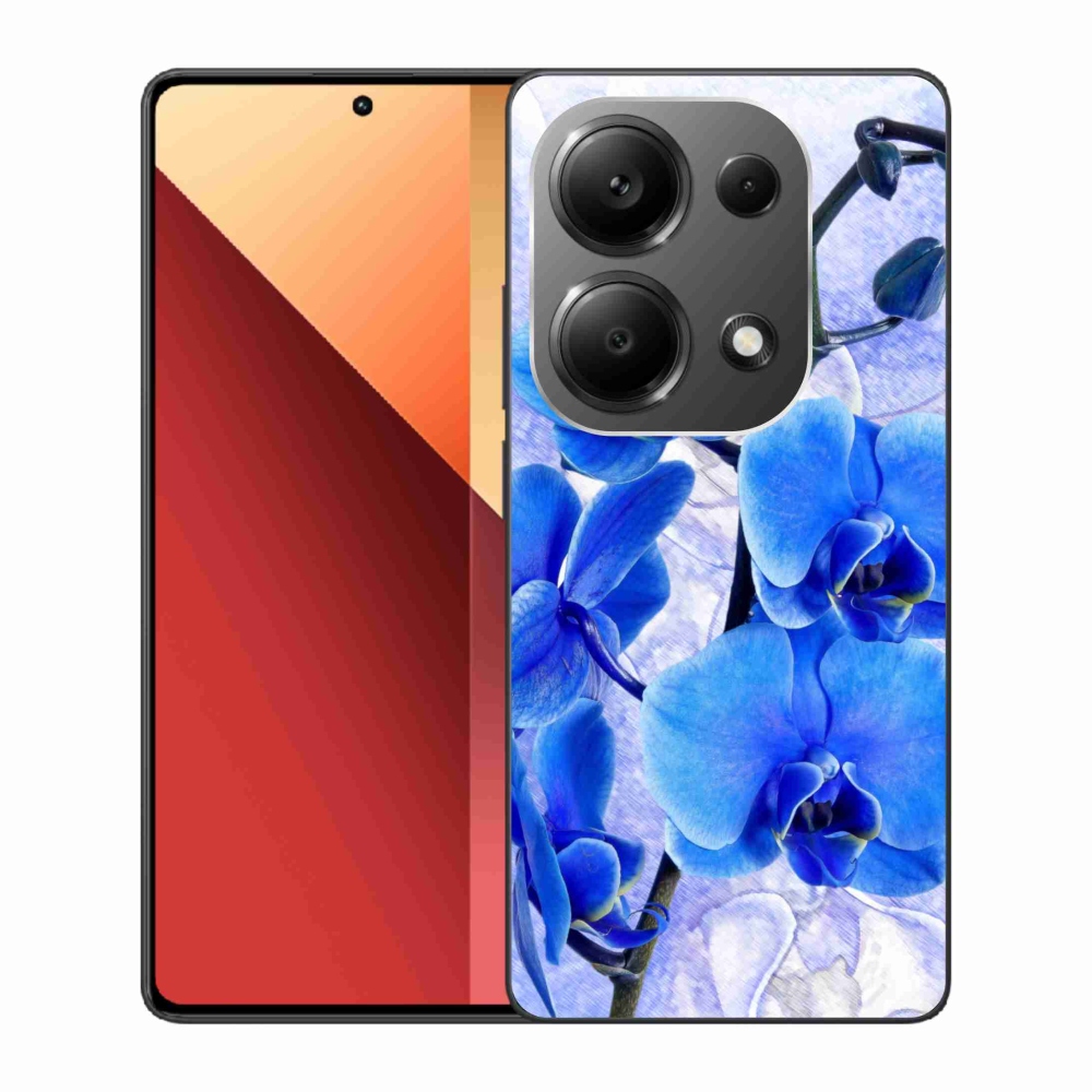 Gél borítás mmCase a Xiaomi Redmi Note 13 Pro 4G/Poco M6 Pro számára - kék virágok