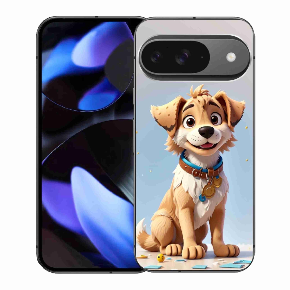 Zselés borítás mmCase a Google Pixel 9/9 Pro számára - rajzfilm kiskutya