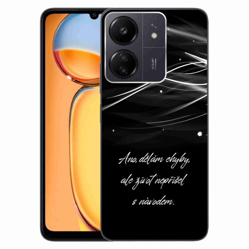 Gél borítás mmCase a Xiaomi Poco C65/Redmi 13C készülékhez - idézem fekete háttérrel