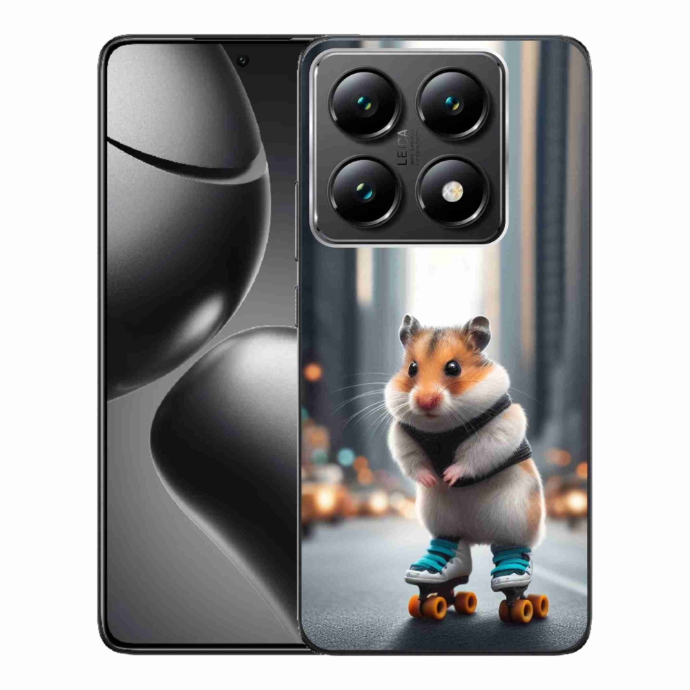 Gél borítás mmCase a Xiaomi 14T Pro számára - hörcsög a korcsolyán