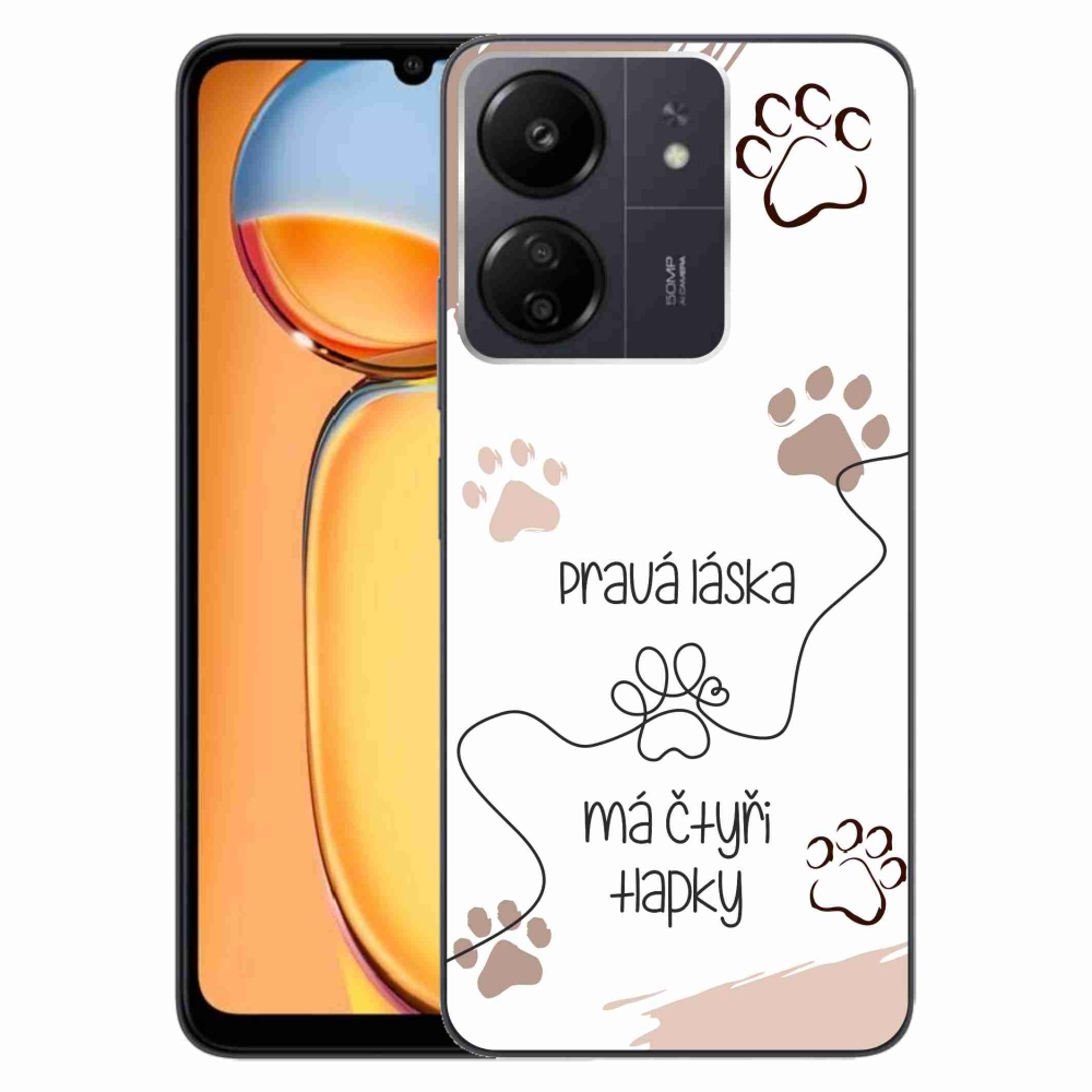 Gél borítás mmCase a Xiaomi Poco C65/Redmi 13C készülékhez - kutyamotívum 1 fehér háttér