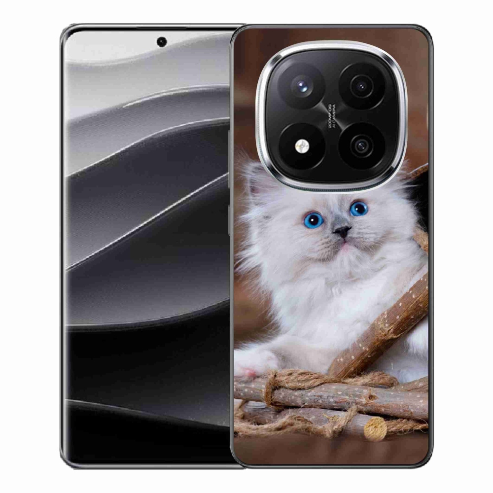 Gél borítás mmCase a Xiaomi Redmi Note 14 Pro+ 5G számára - fehér cica