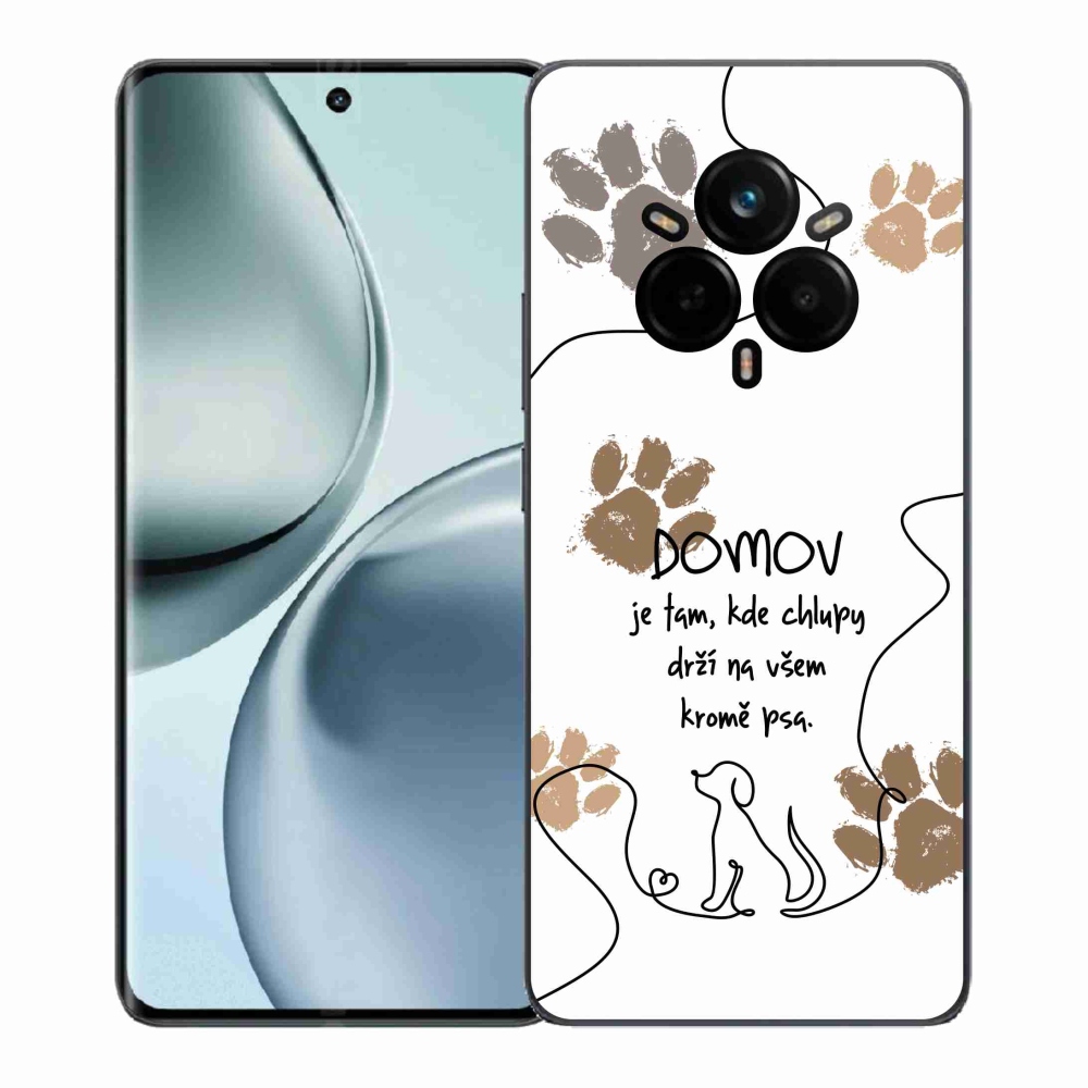 Gél borító mmCase a Realme 14 Pro 5G készülékhez - kutyamotívum fehér háttérrel
