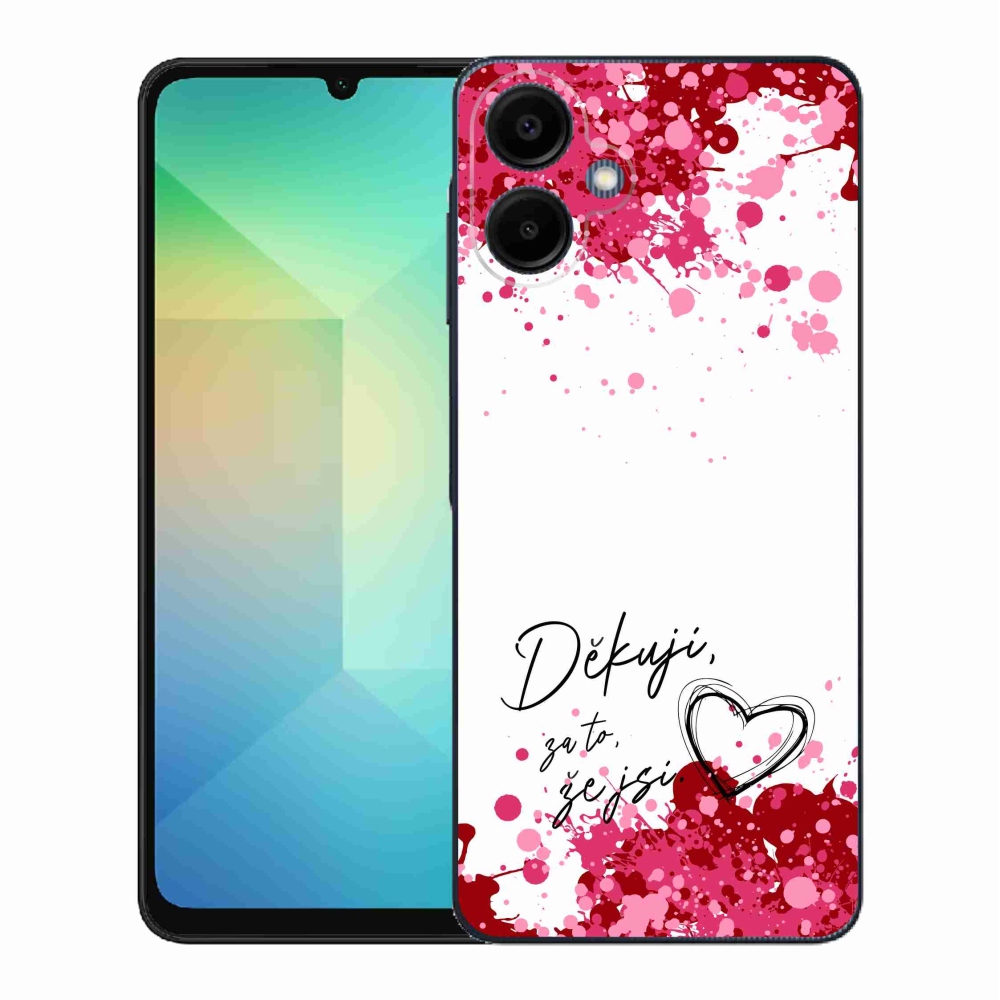 Gél borító mmCase Samsung Galaxy A06 4G - szerelmes szöveg 2 fehér háttér